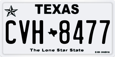 TX license plate CVH8477