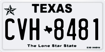 TX license plate CVH8481