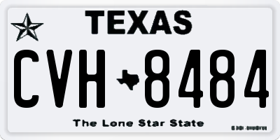 TX license plate CVH8484