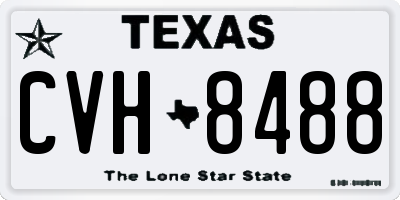 TX license plate CVH8488