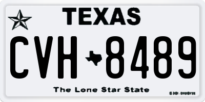 TX license plate CVH8489