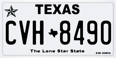TX license plate CVH8490