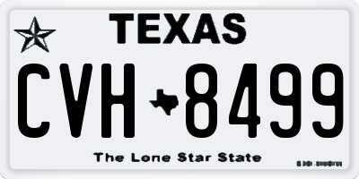 TX license plate CVH8499
