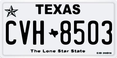 TX license plate CVH8503