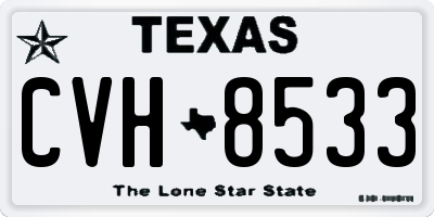 TX license plate CVH8533
