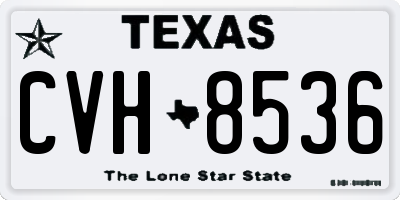 TX license plate CVH8536