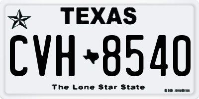TX license plate CVH8540