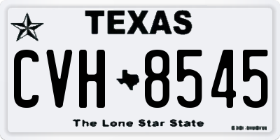 TX license plate CVH8545