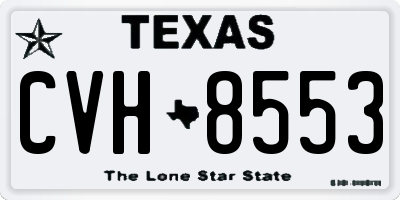 TX license plate CVH8553
