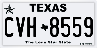 TX license plate CVH8559