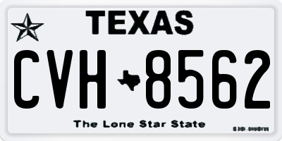 TX license plate CVH8562