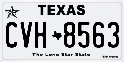 TX license plate CVH8563