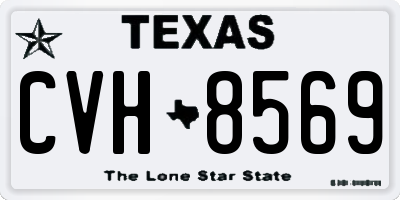 TX license plate CVH8569