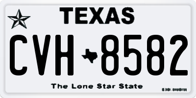 TX license plate CVH8582