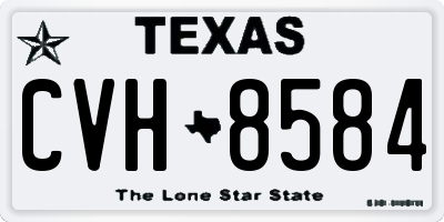 TX license plate CVH8584