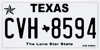 TX license plate CVH8594