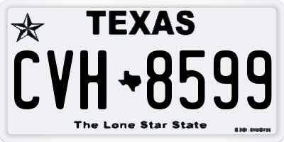 TX license plate CVH8599