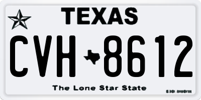 TX license plate CVH8612