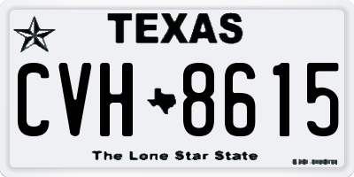 TX license plate CVH8615