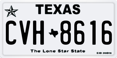 TX license plate CVH8616