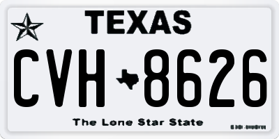 TX license plate CVH8626
