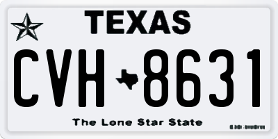 TX license plate CVH8631