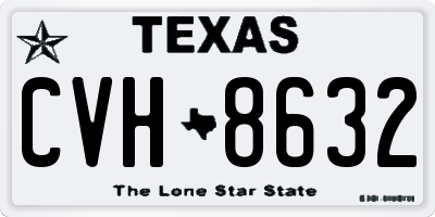 TX license plate CVH8632