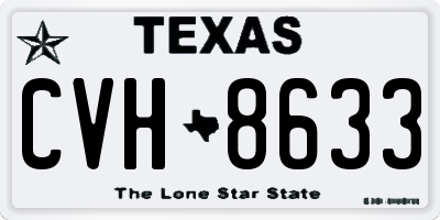 TX license plate CVH8633