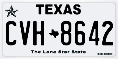 TX license plate CVH8642