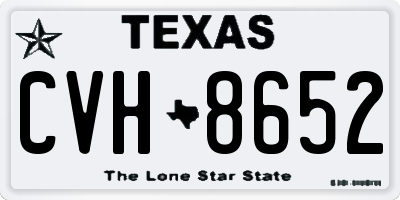 TX license plate CVH8652