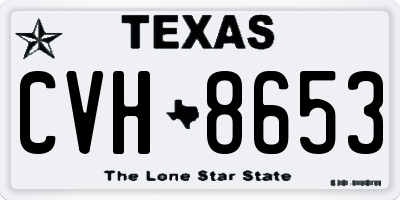 TX license plate CVH8653