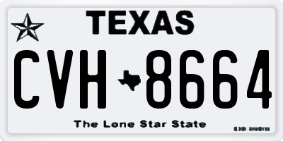 TX license plate CVH8664
