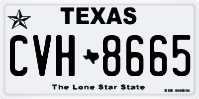 TX license plate CVH8665