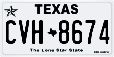 TX license plate CVH8674