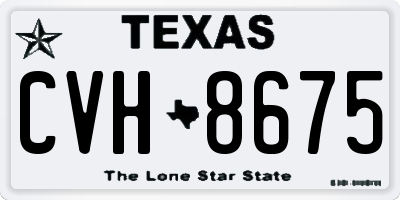 TX license plate CVH8675