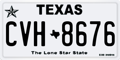 TX license plate CVH8676