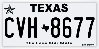 TX license plate CVH8677