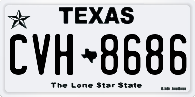 TX license plate CVH8686