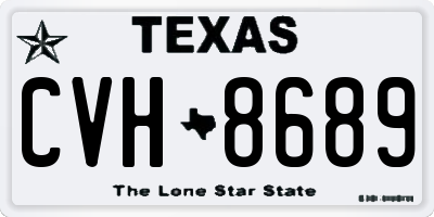 TX license plate CVH8689