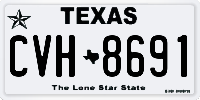 TX license plate CVH8691