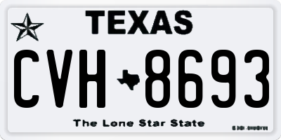 TX license plate CVH8693