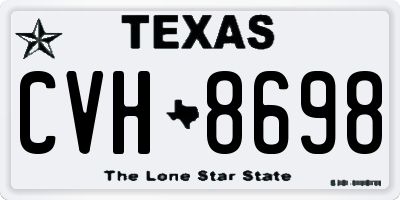TX license plate CVH8698