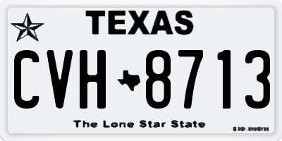 TX license plate CVH8713