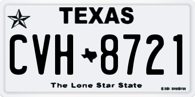 TX license plate CVH8721