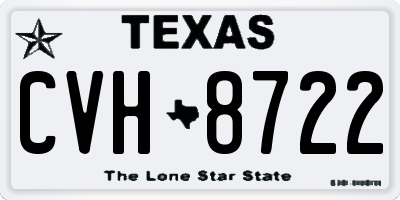 TX license plate CVH8722