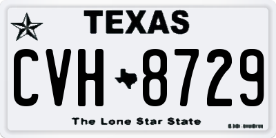 TX license plate CVH8729