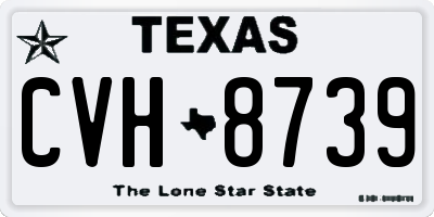 TX license plate CVH8739