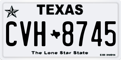 TX license plate CVH8745