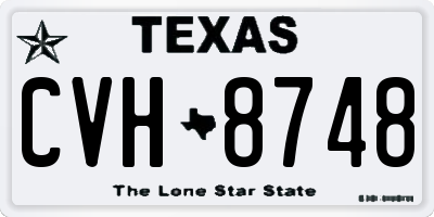 TX license plate CVH8748