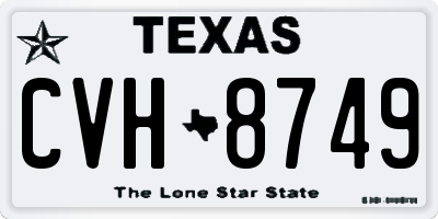 TX license plate CVH8749